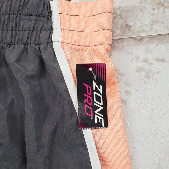 Athletic Elastic Waist Grey Peach Running Shorts Zone Pro Womens Size XL 16 - Picture 5 of 7